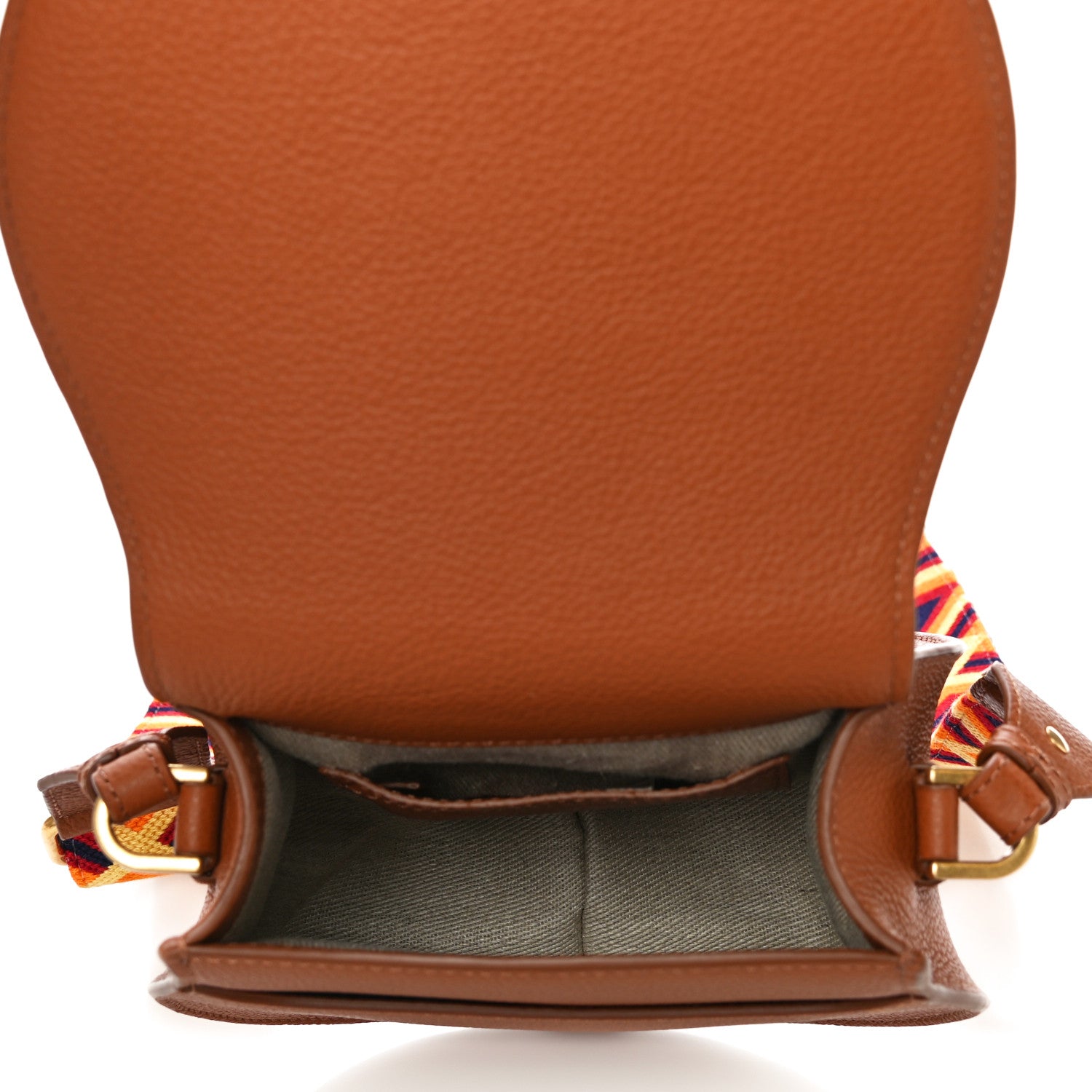 Chloe Calfskin Embroidery Mini Marcie Round Crossbody Bag Tan 4 of 13