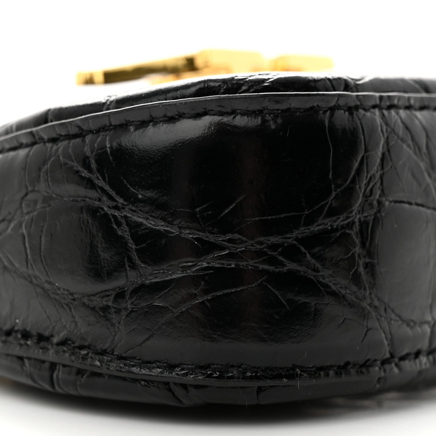Alexander Wang Crocodile Embossed Calfskin Micro Legacy Hobo Black 9 of 13