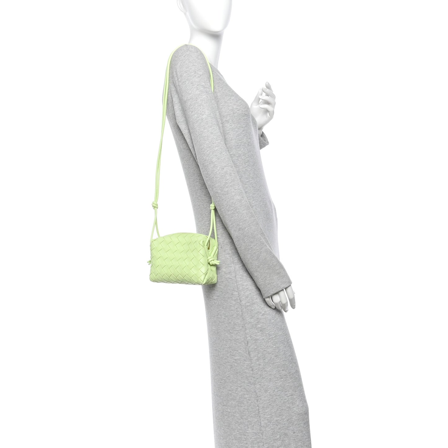 Nappa Intrecciato Mini Loop Camera Bag Fennel