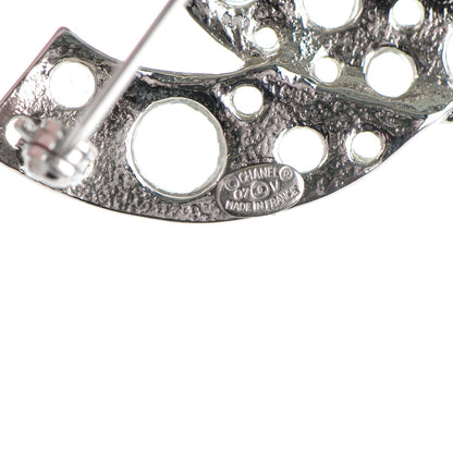 Chanel Crystal Large CC Brooch Silver 4 of 5