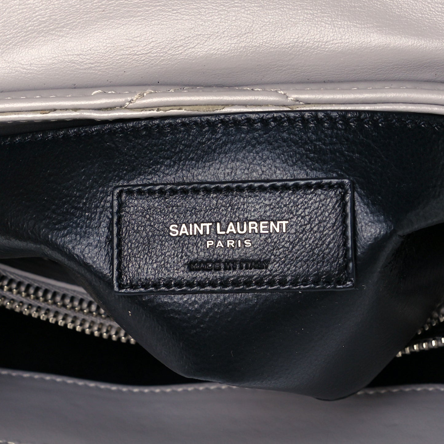 Calfskin Y Quilted Monogram Small Loulou Chain Satchel Granite