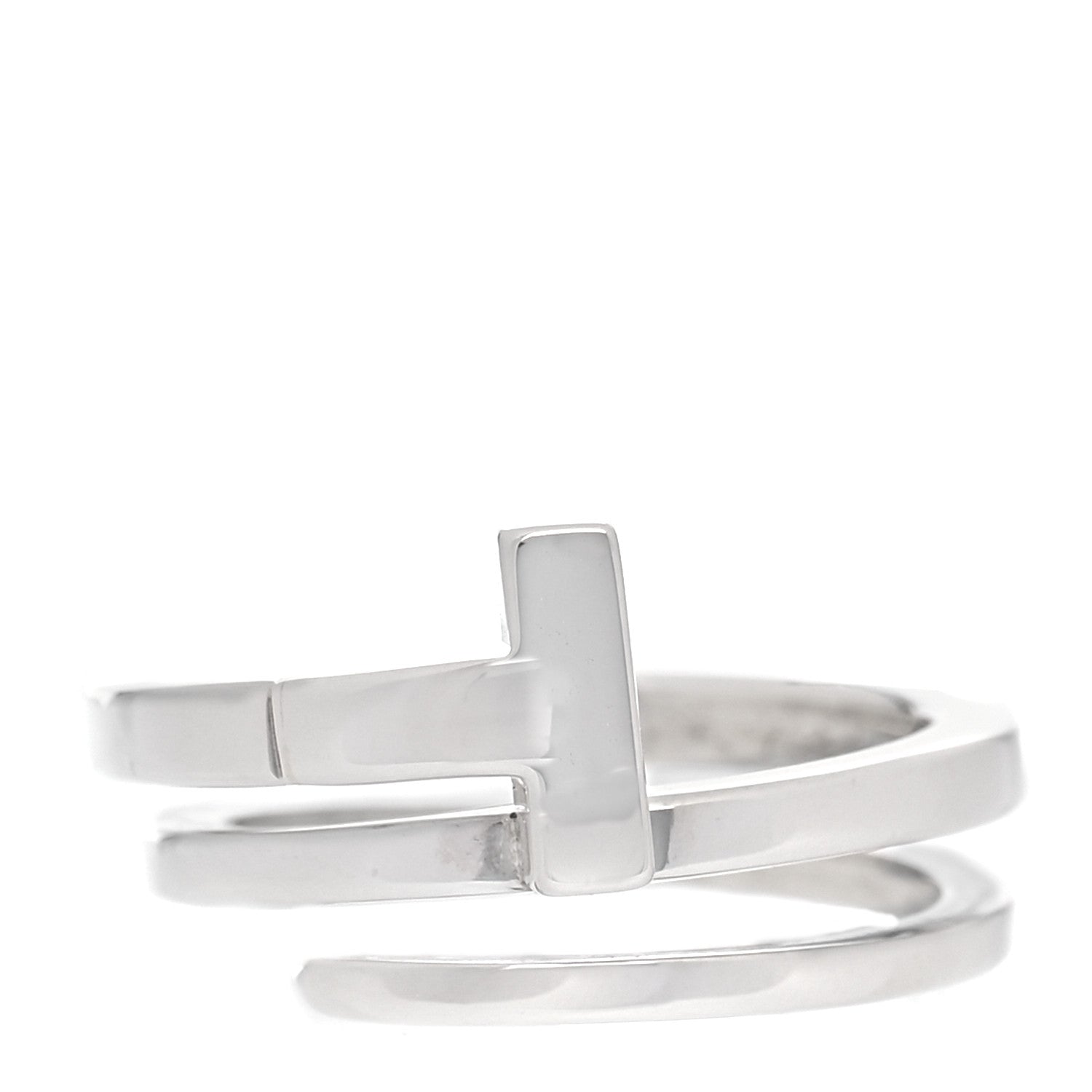 Tiffany Sterling Silver T Square Wrap Ring 49 4.75 1 of 5