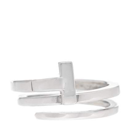 Tiffany Sterling Silver T Square Wrap Ring 49 4.75 1 of 5