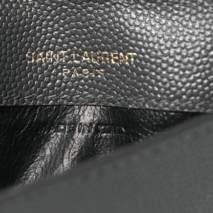 Saint Laurent Grain De Poudre Uptown Monogram Card Case Storm 6 of 9