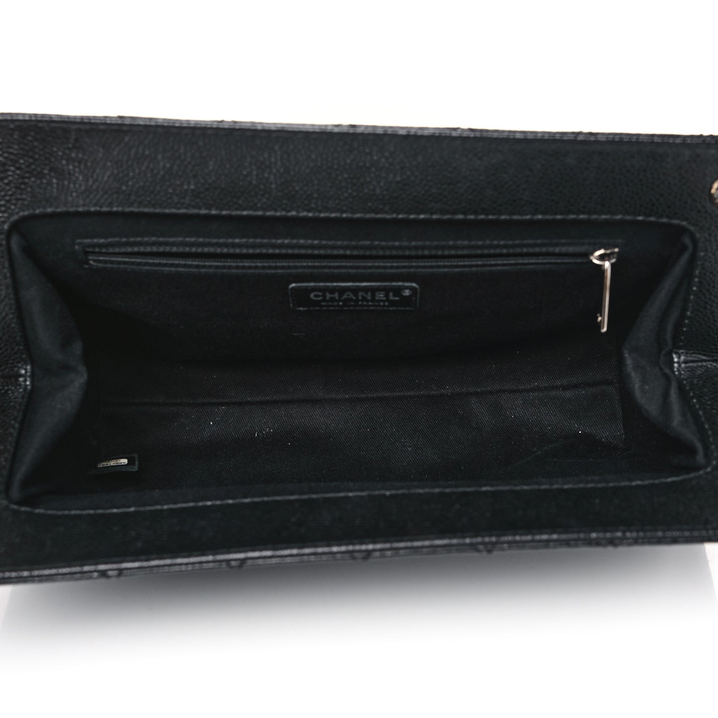 Caviar Quilted CC Large Clutch Black