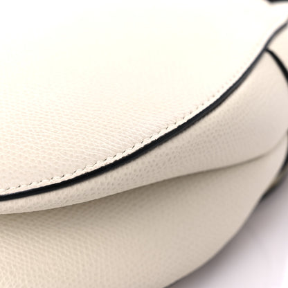 Christian Dior Grained Calfskin Saddle Bag White 11 of 18