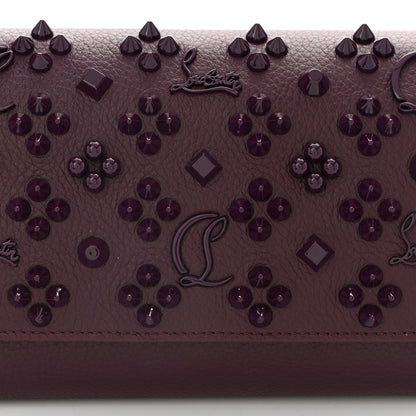 Christian Louboutin Calfskin Spikes Loubinthesky Paloma Clutch Merlot 8 of 10
