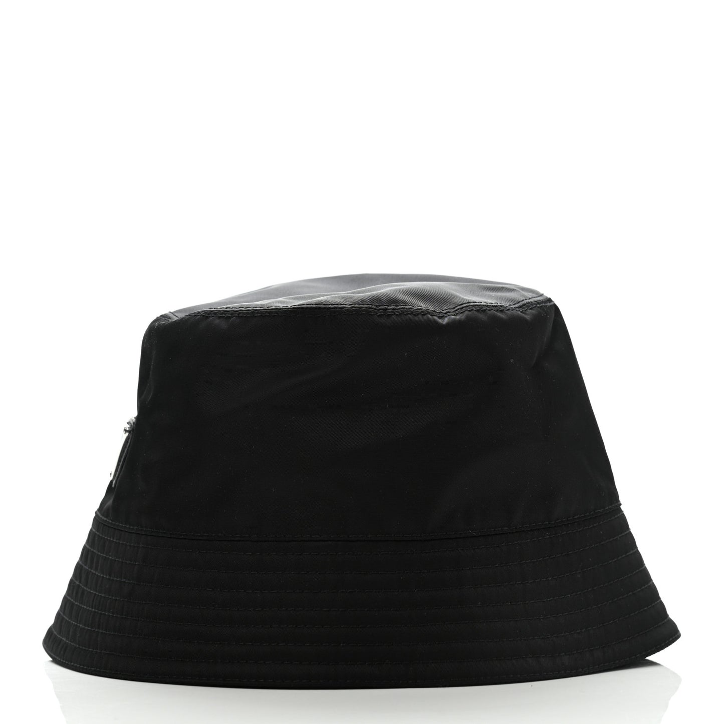 Re-Nylon Metal Triangle Logo Womens Bucket Hat S Black