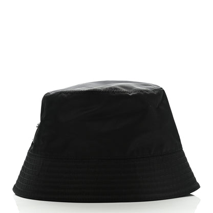 Prada Re-Nylon Metal Triangle Logo Womens Bucket Hat S Black 4 of 9