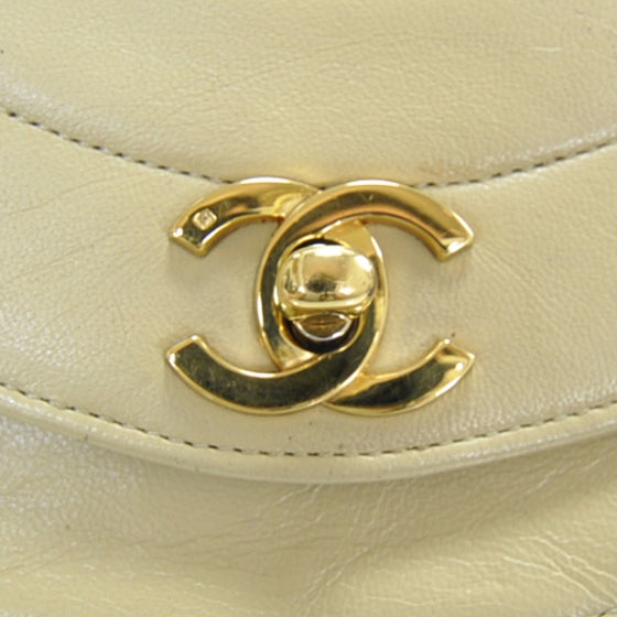 Chanel Lambskin Ribbon Stitched Flap Beige 12 of 12