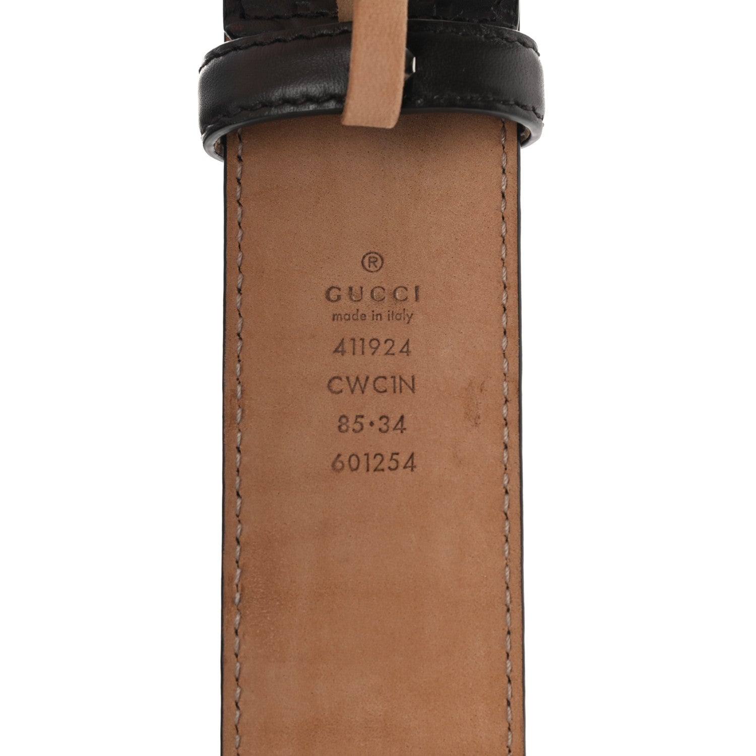 Gucci Guccissima Signature Interlocking G 40mm Belt 85 34 Cocoa 3 of 6