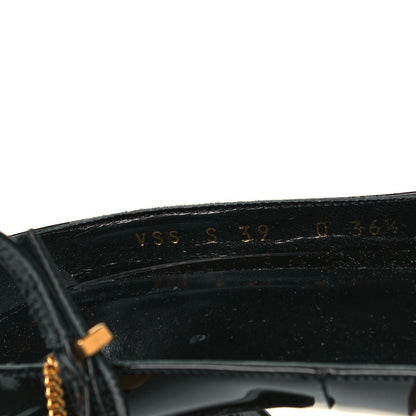 Valentino Garavani Patent Double Ankle Strap Pumps 36.5 Black 6 of 8