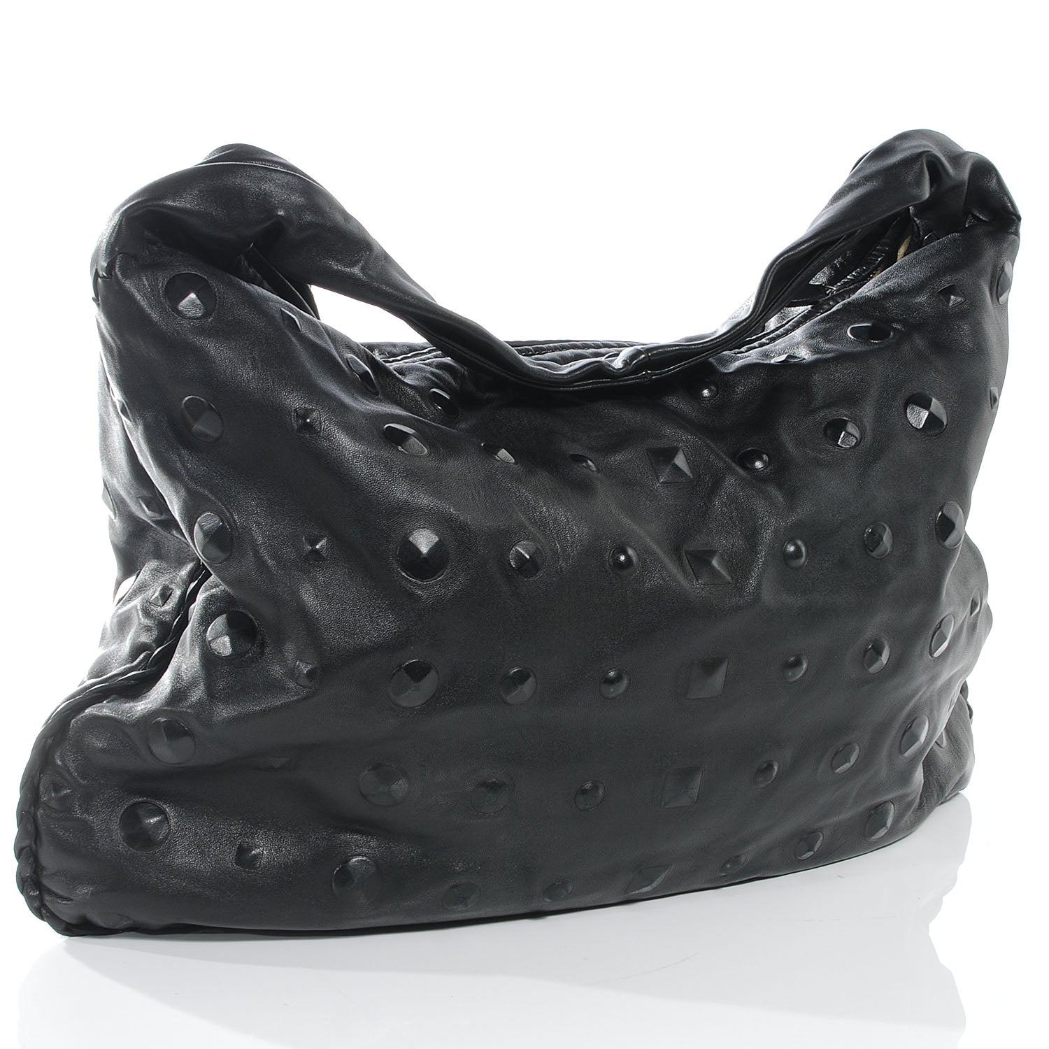 Bottega Veneta Nappa Intrecciato Studded Hobo Nero 3 of 7