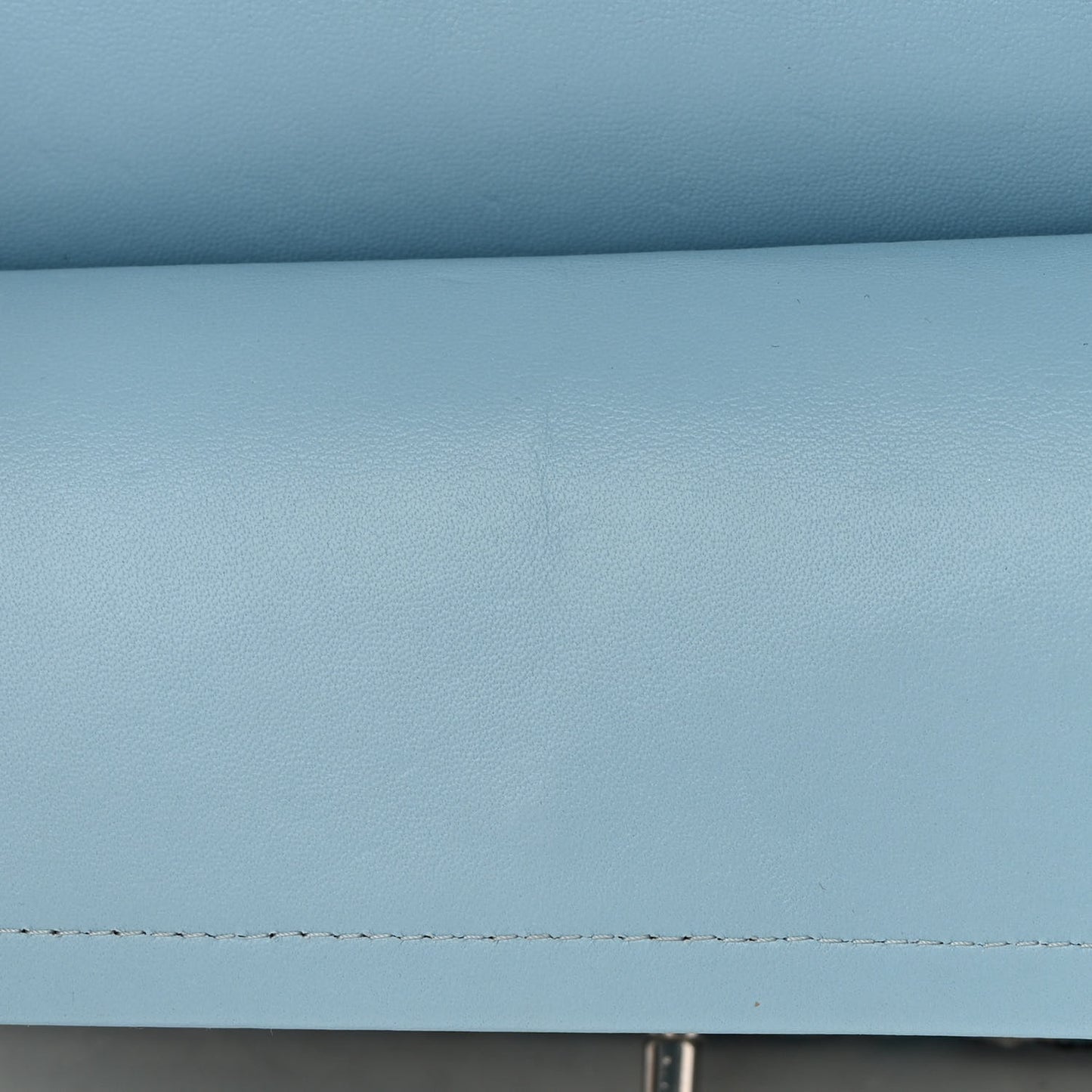 Tweed Quilted Medium Double Flap Blue White