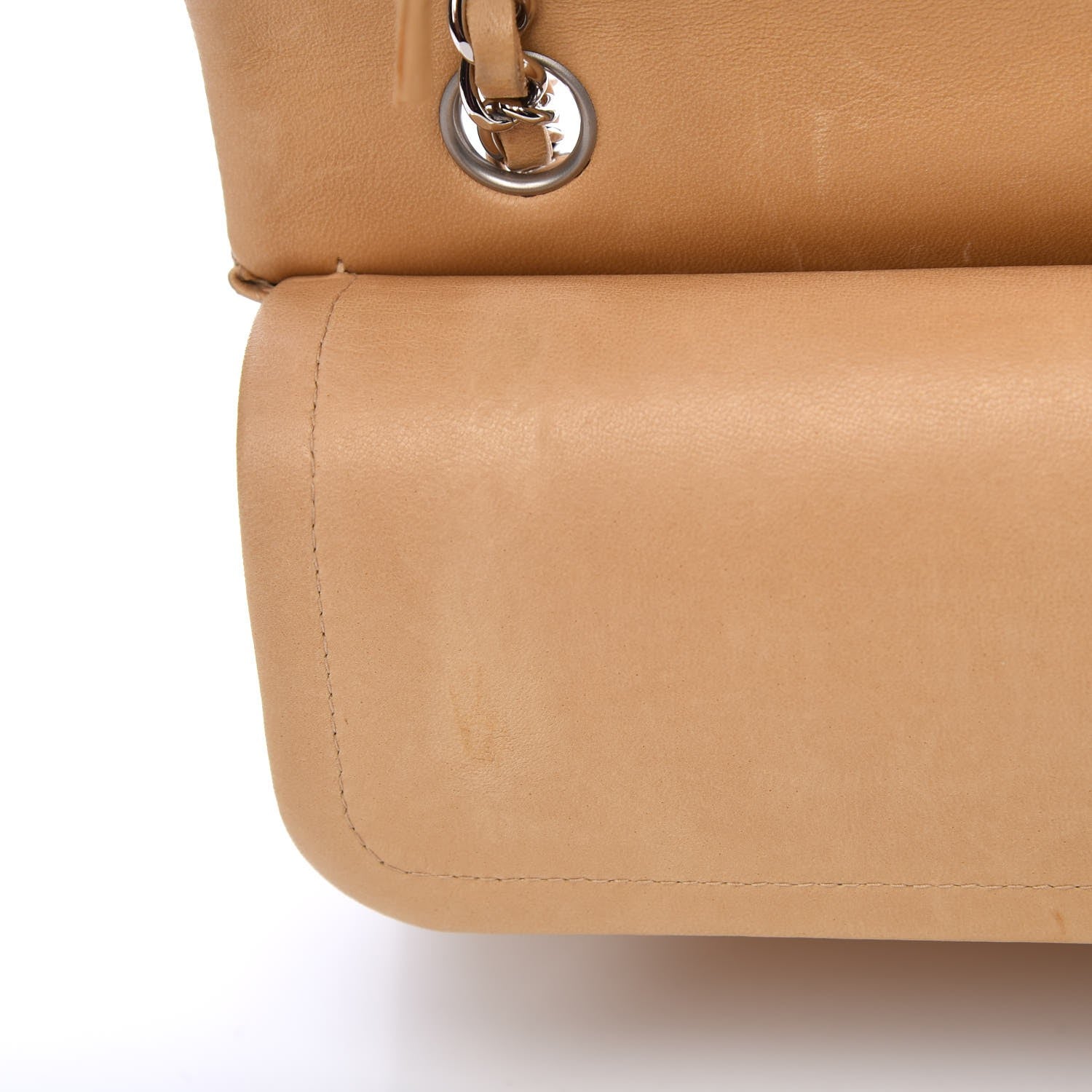 Chanel Lambskin Quilted Medium Double Flap Beige 17 of 19