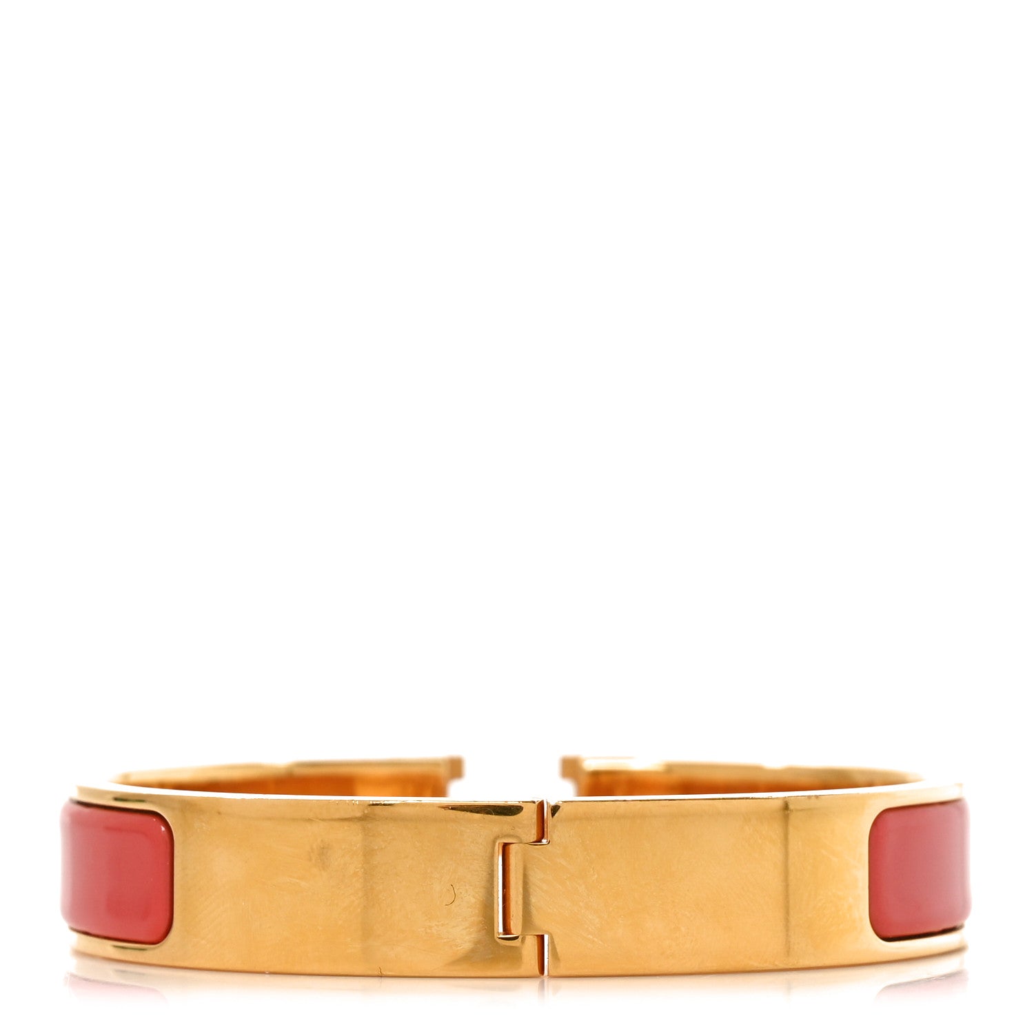 Hermes Enamel Narrow Clic Clac H Bracelet Papaye 3 of 4