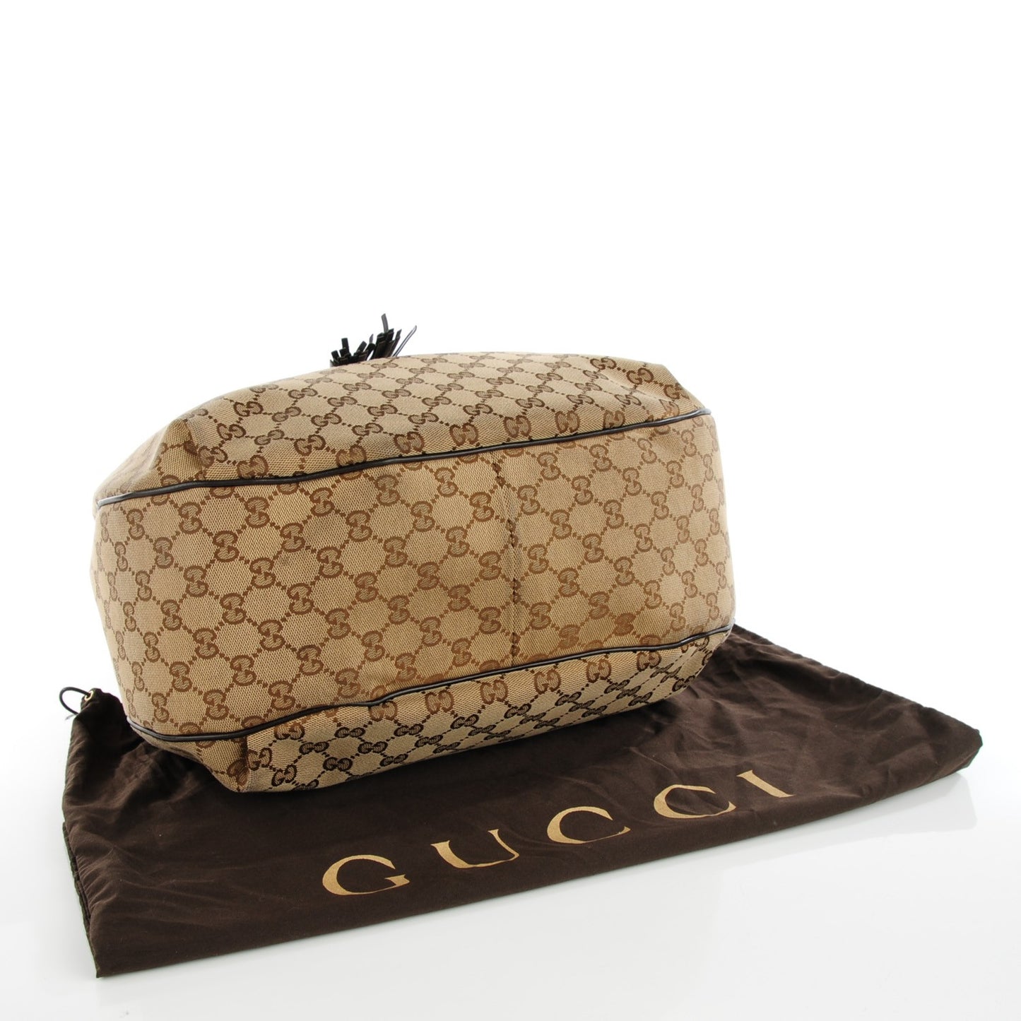 Monogram Margaux Calfskin Medium Emily Hobo Beige Ebony Cocoa