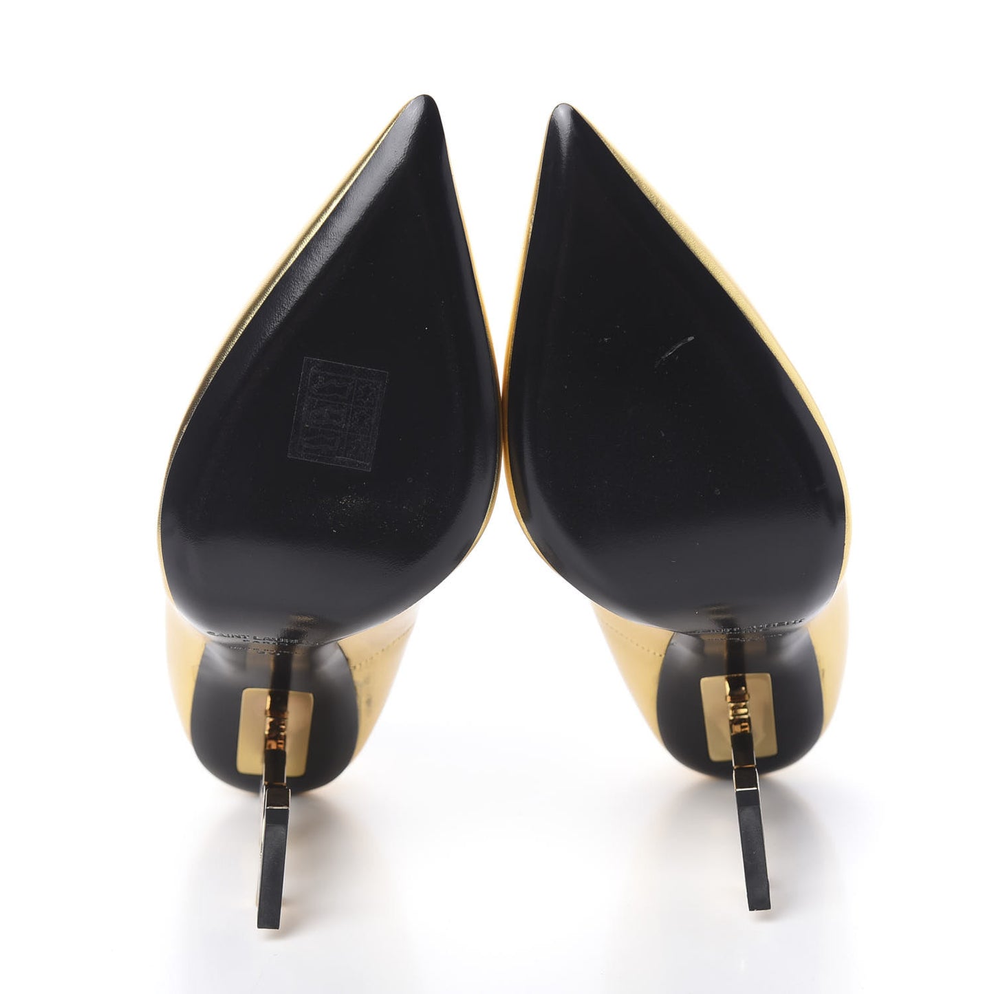 Calfskin Opyum 100 Pumps 39 Gold