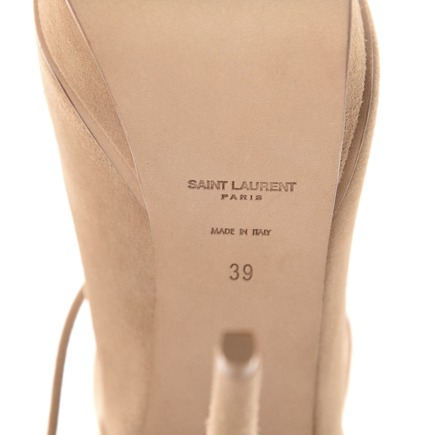 Suede Lou Tribute 105 Lace Platform Sandals 39 Beige