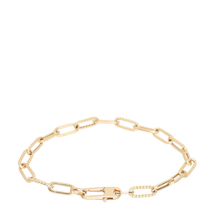 Roberto Coin 18K Yellow Gold Roped Paper Clip Link Bracelet 3 of 4
