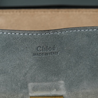 Chloe Suede Smooth Calfskin Mini Drew Shoulder Bag Cloudy Blue 7 of 13