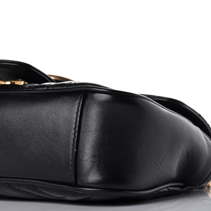 Gucci Calfskin Matelasse Mini GG Marmont Shoulder Bag Black 8 of 8