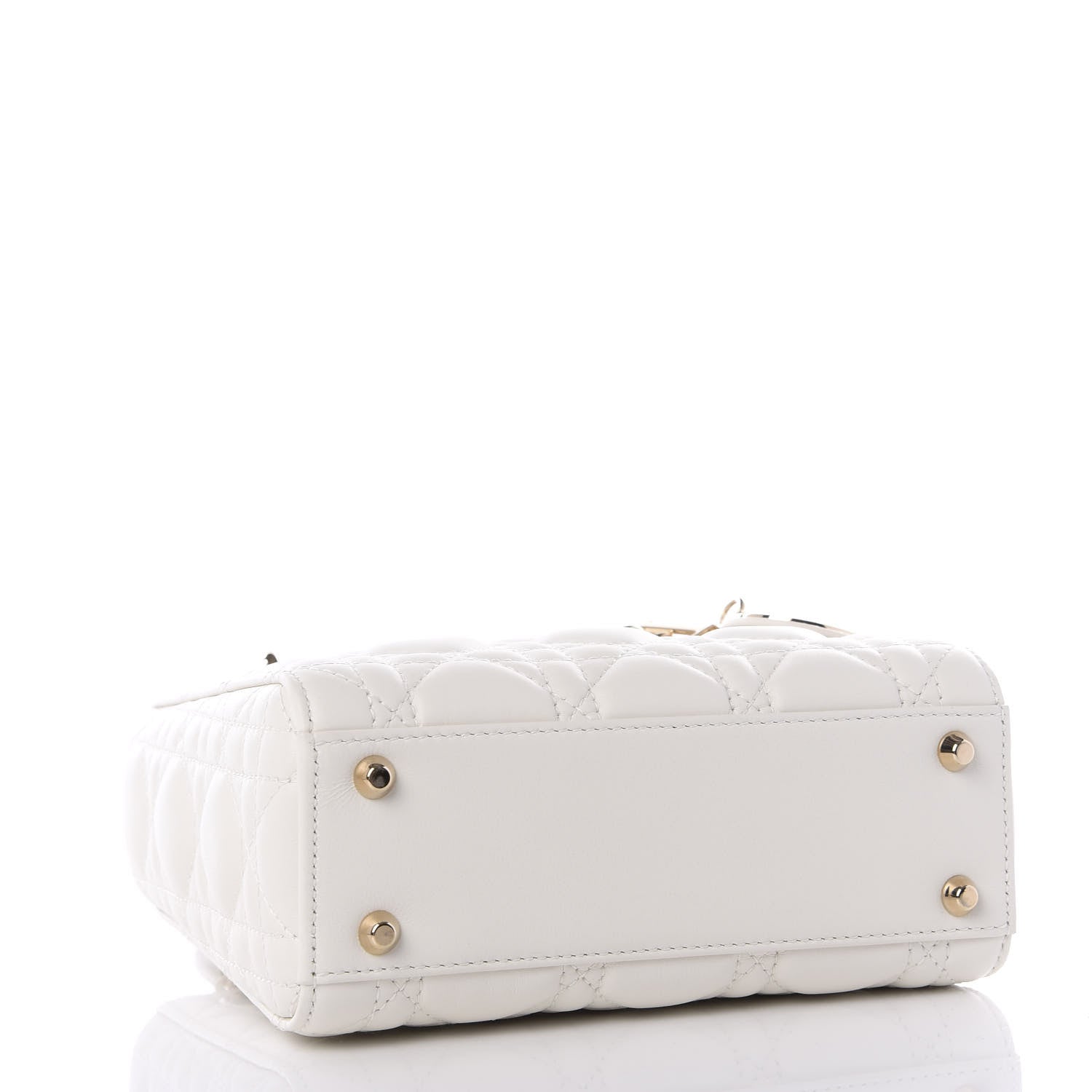 Christian Dior Lambskin Cannage Mini Lady Dior White 3 of 9
