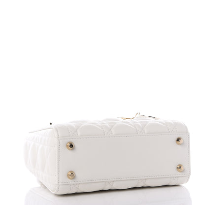 Christian Dior Lambskin Cannage Mini Lady Dior White 3 of 9