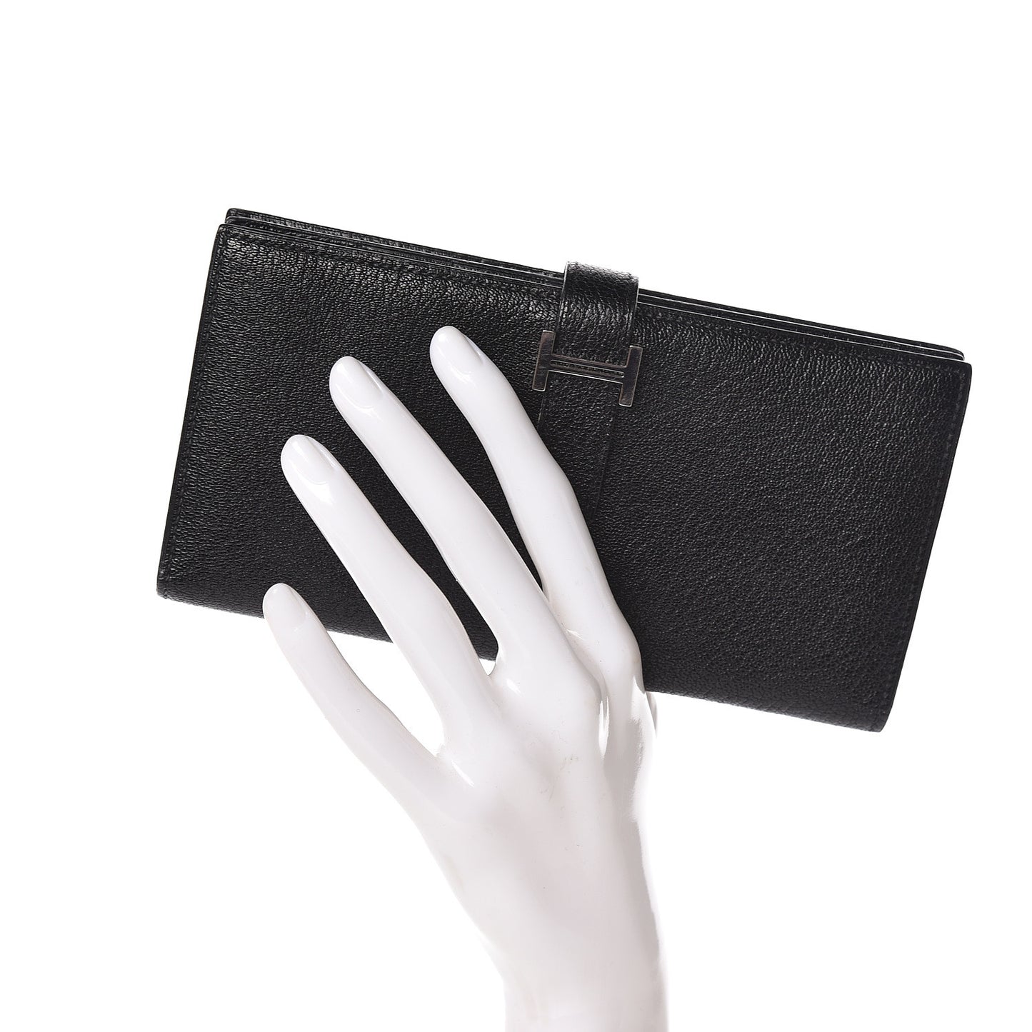 Chevre Mysore Bearn Gusset Wallet Black
