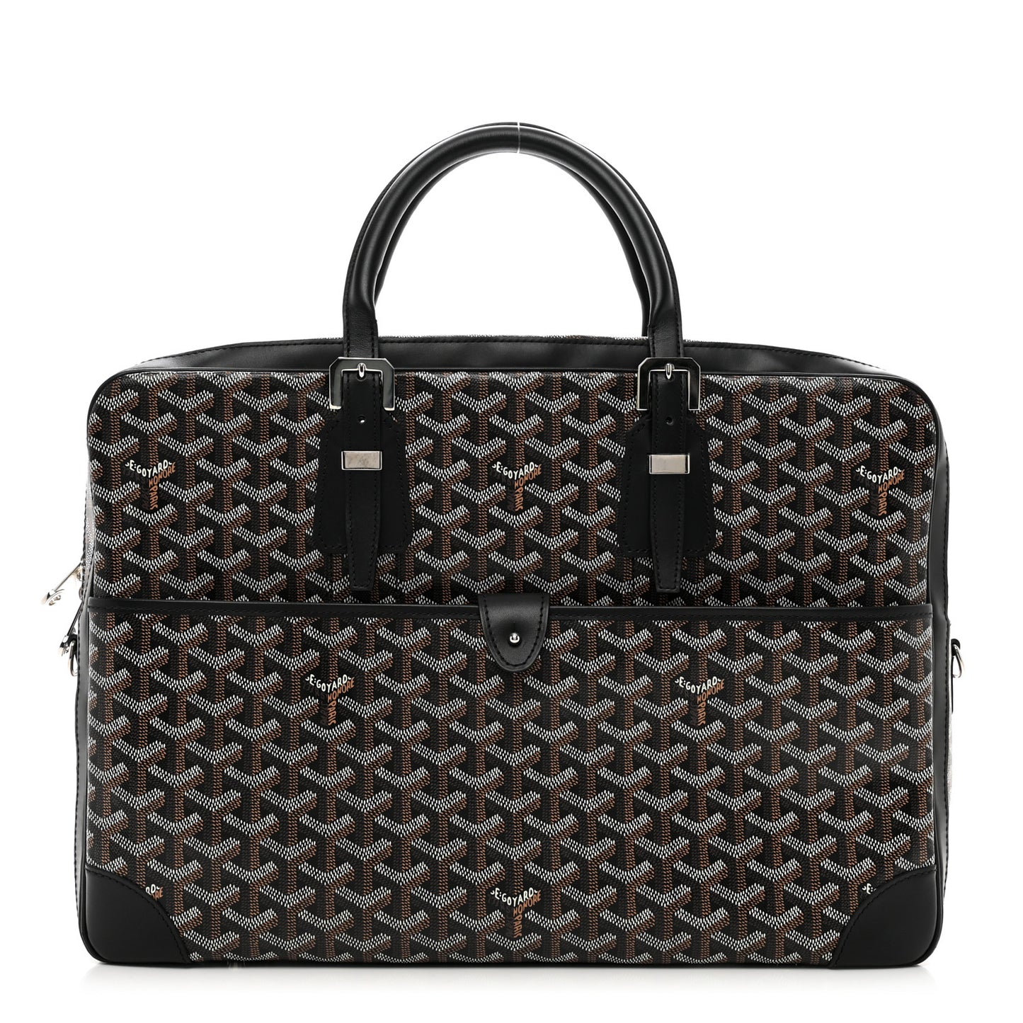 Goyardine Ambassade MM Briefcase Black