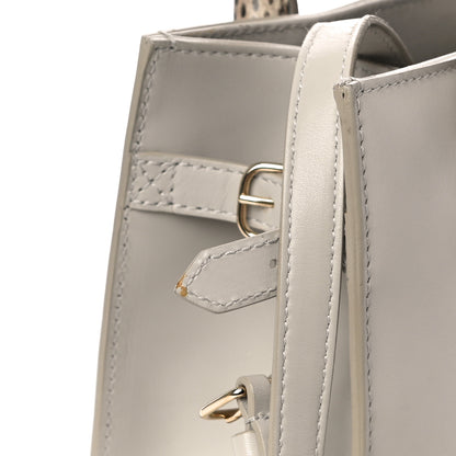 Balenciaga Calfskin Elaphe Snakeskin Mini Padlock All Afternoon Tote Gris Acier 11 of 12