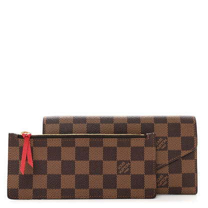 Louis Vuitton Damier Ebene Josephine Wallet Red 3 of 10