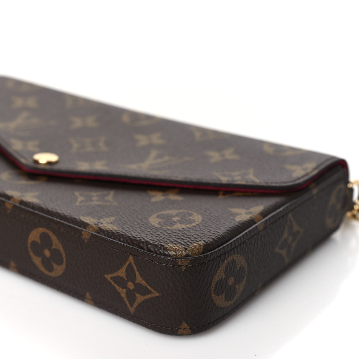 Louis Vuitton Monogram Pochette Felicie Chain Wallet Fuchsia 9 of 10
