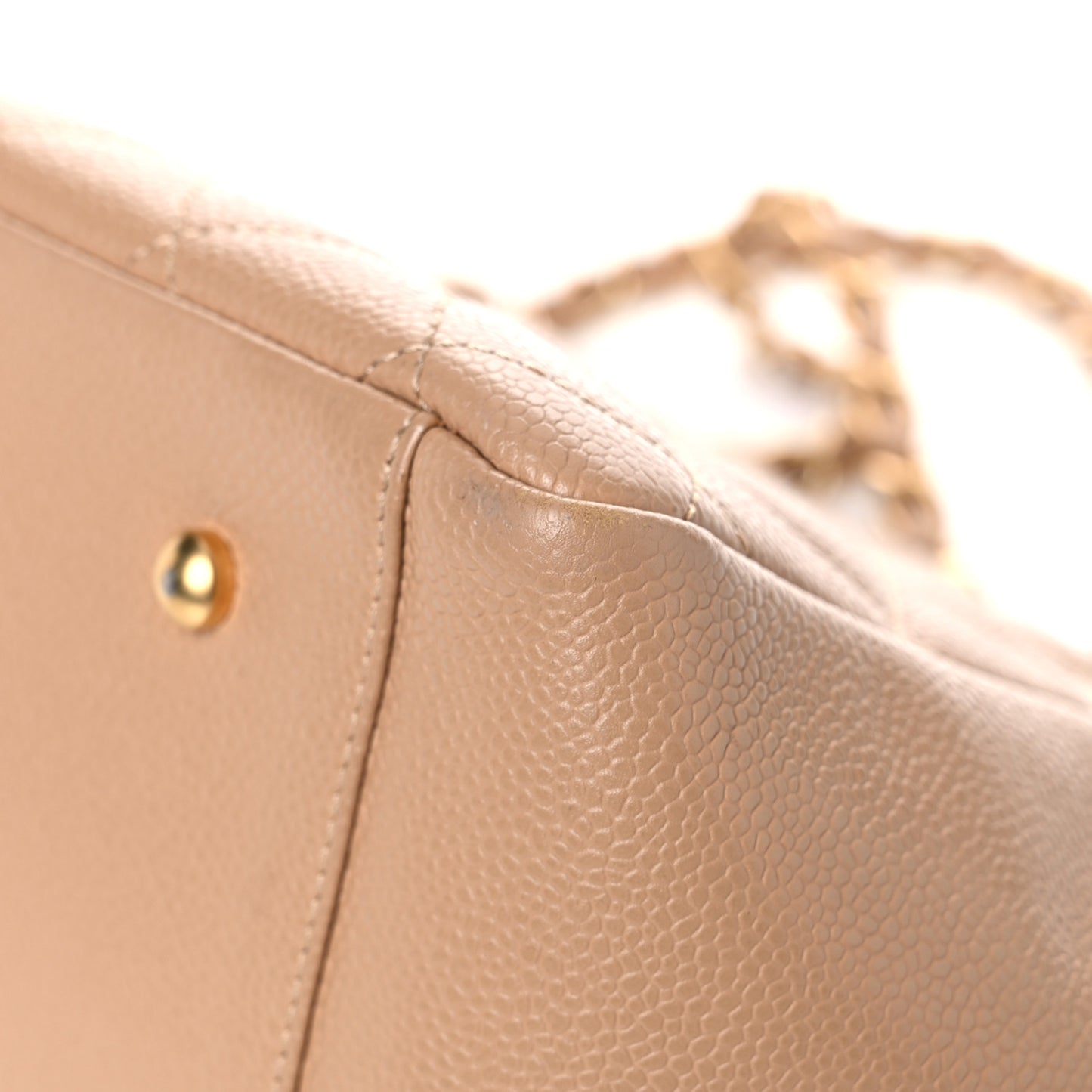 Caviar Quilted Petit Timeless Tote PTT Beige