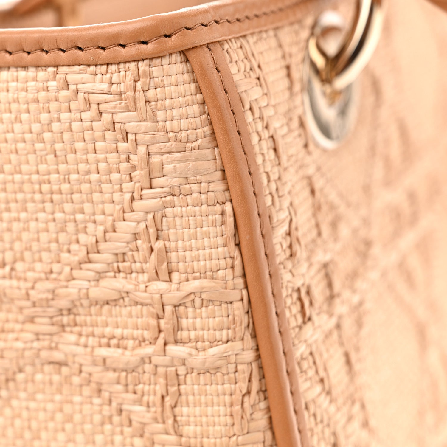Christian Dior Raffia Medium Lady Dior Bag Beige 12 of 13
