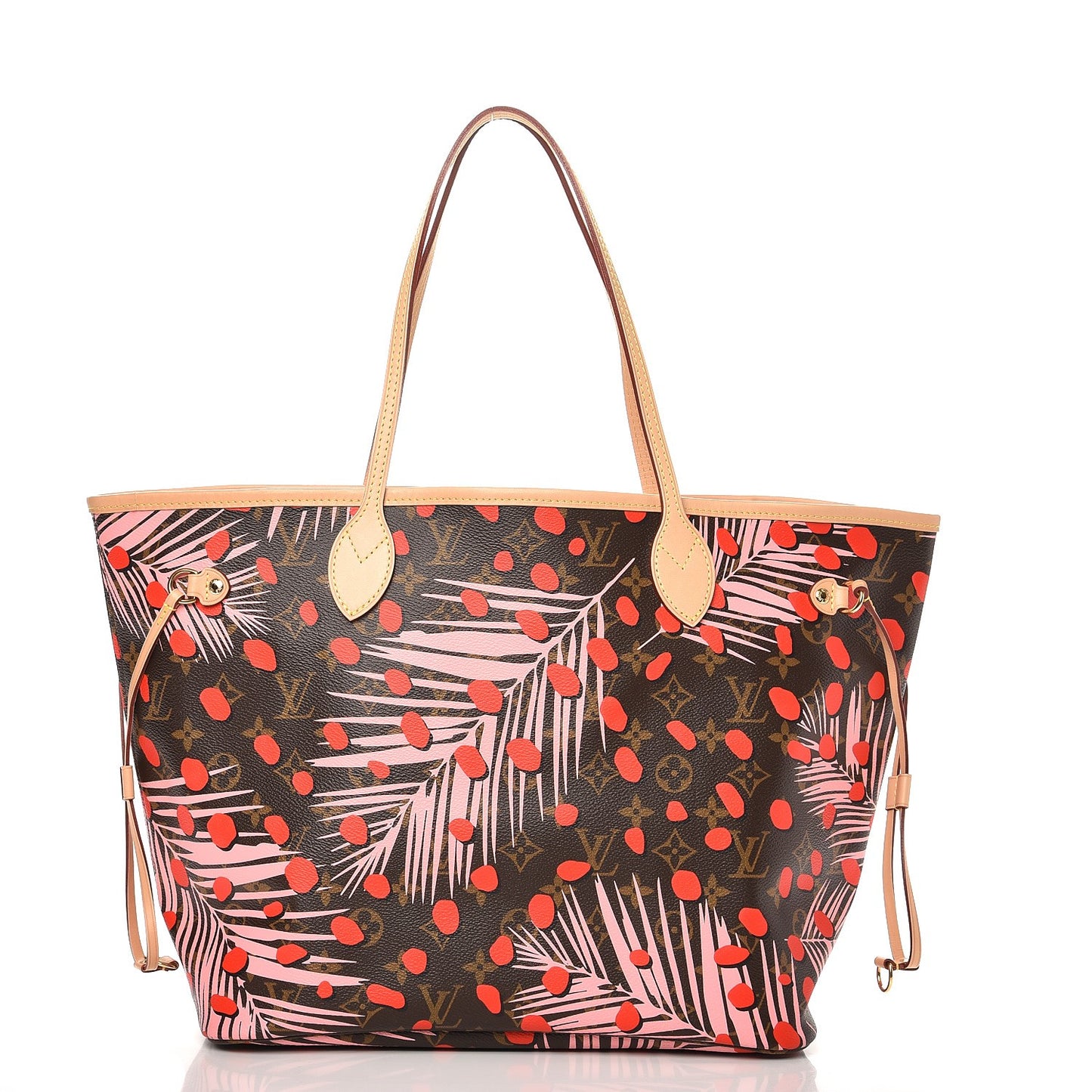 Monogram Jungle Dots Neo Neverfull MM Sugar Pink Poppy