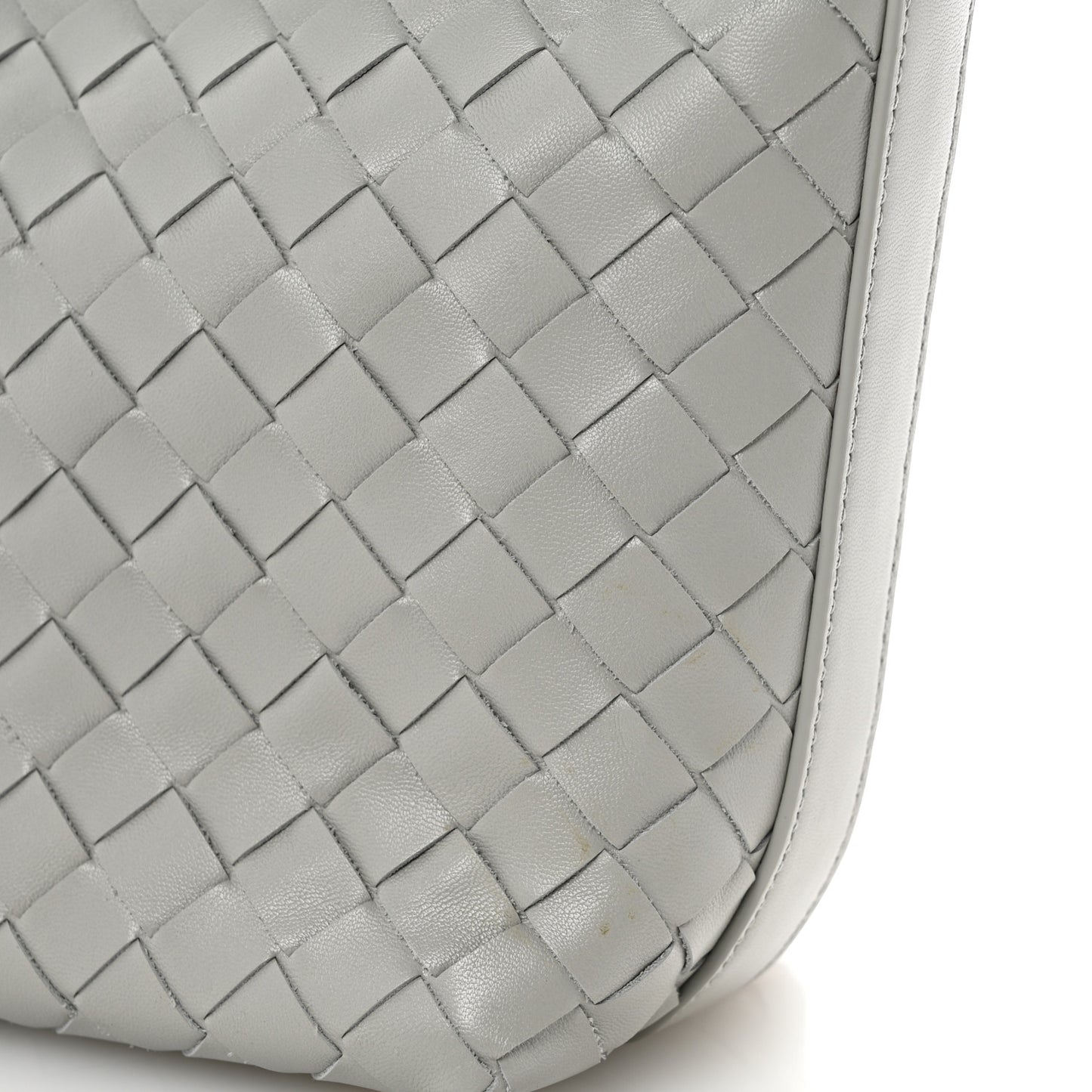 Calfskin Nappa Intrecciato Mini Wallace Agate Grey