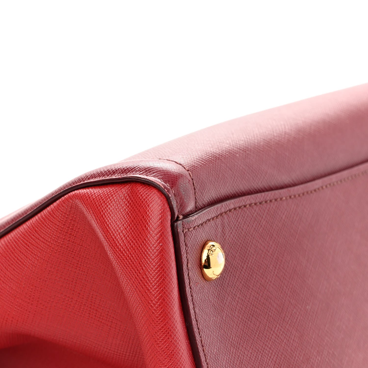 Prada Saffiano Lux Medium Tote Cerise 12 of 16