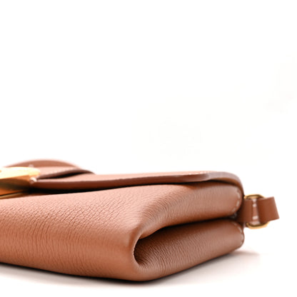 Louis Vuitton Grained Calfskin Low Key Wallet On Chain Cognac 10 of 11