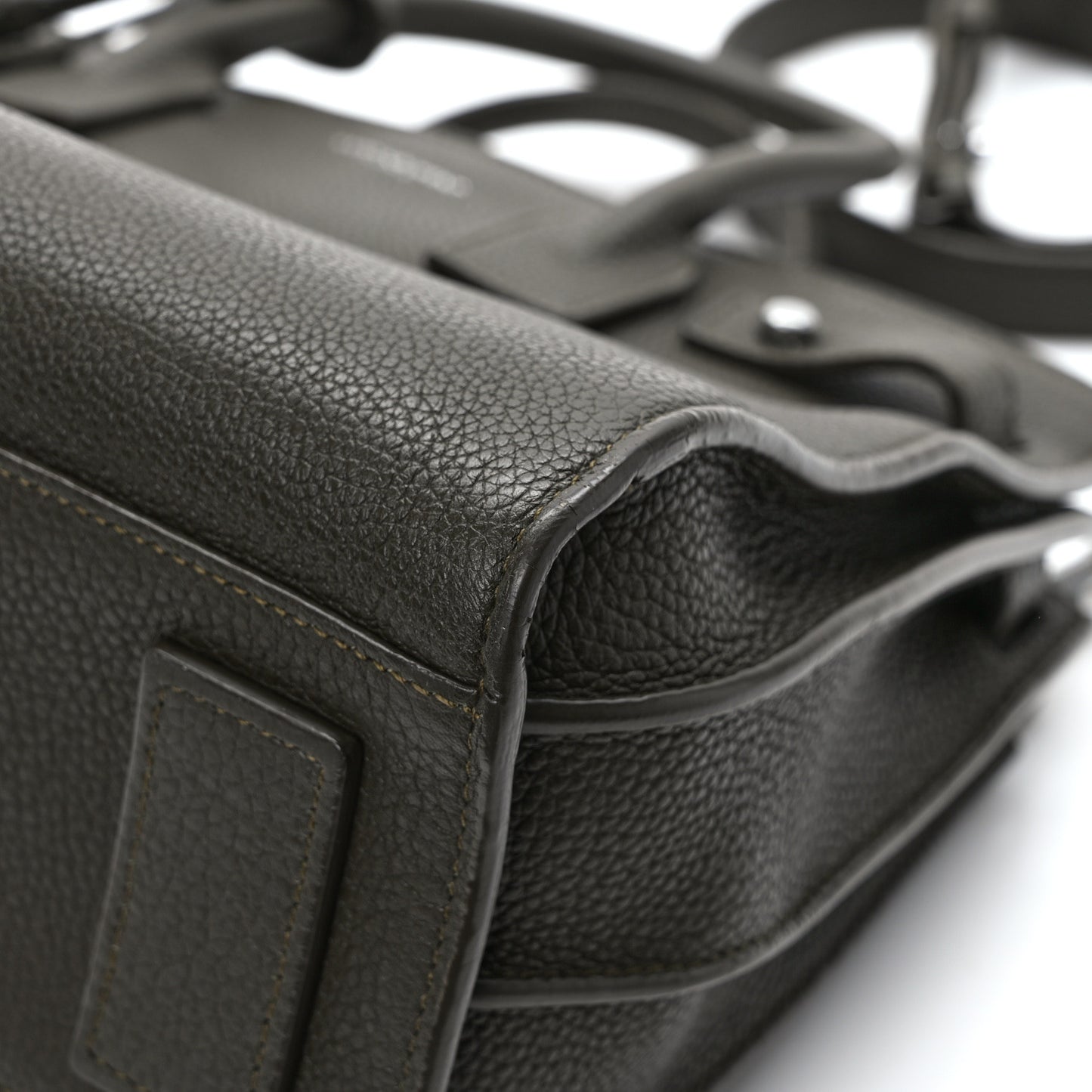 Grained Calfskin Baby Sac De Jour Souple Earth
