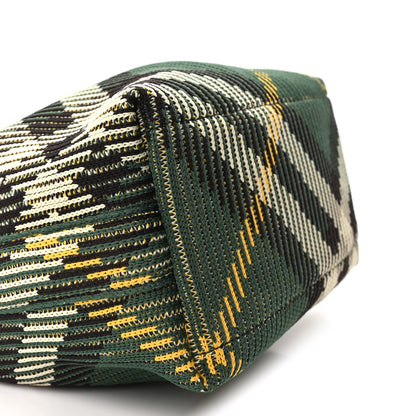Burberry Canvas Knitted Check Mini Peg Duffle Bag Ivy 9 of 10