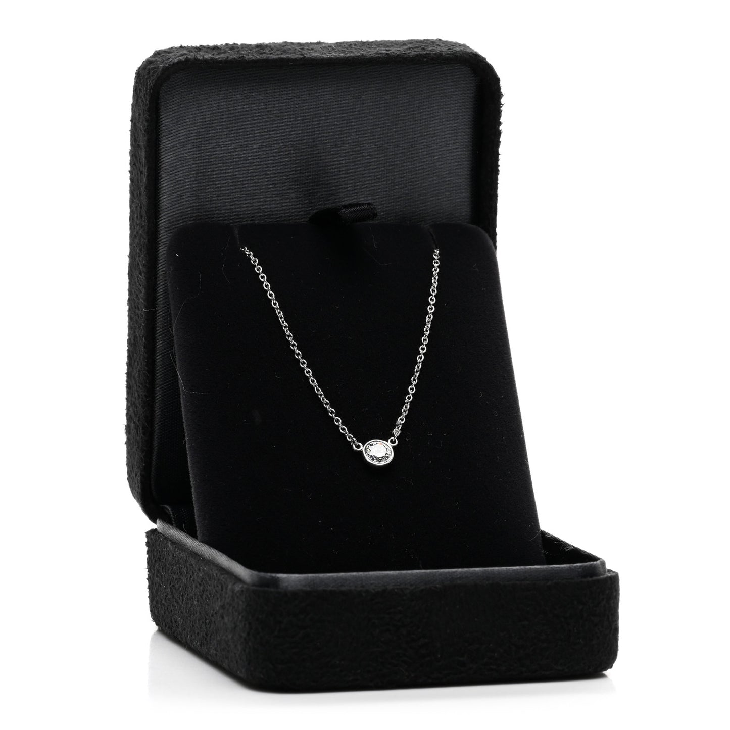 Platinum Diamond .22ct Elsa Peretti Diamonds By The Yard Pendant Necklace