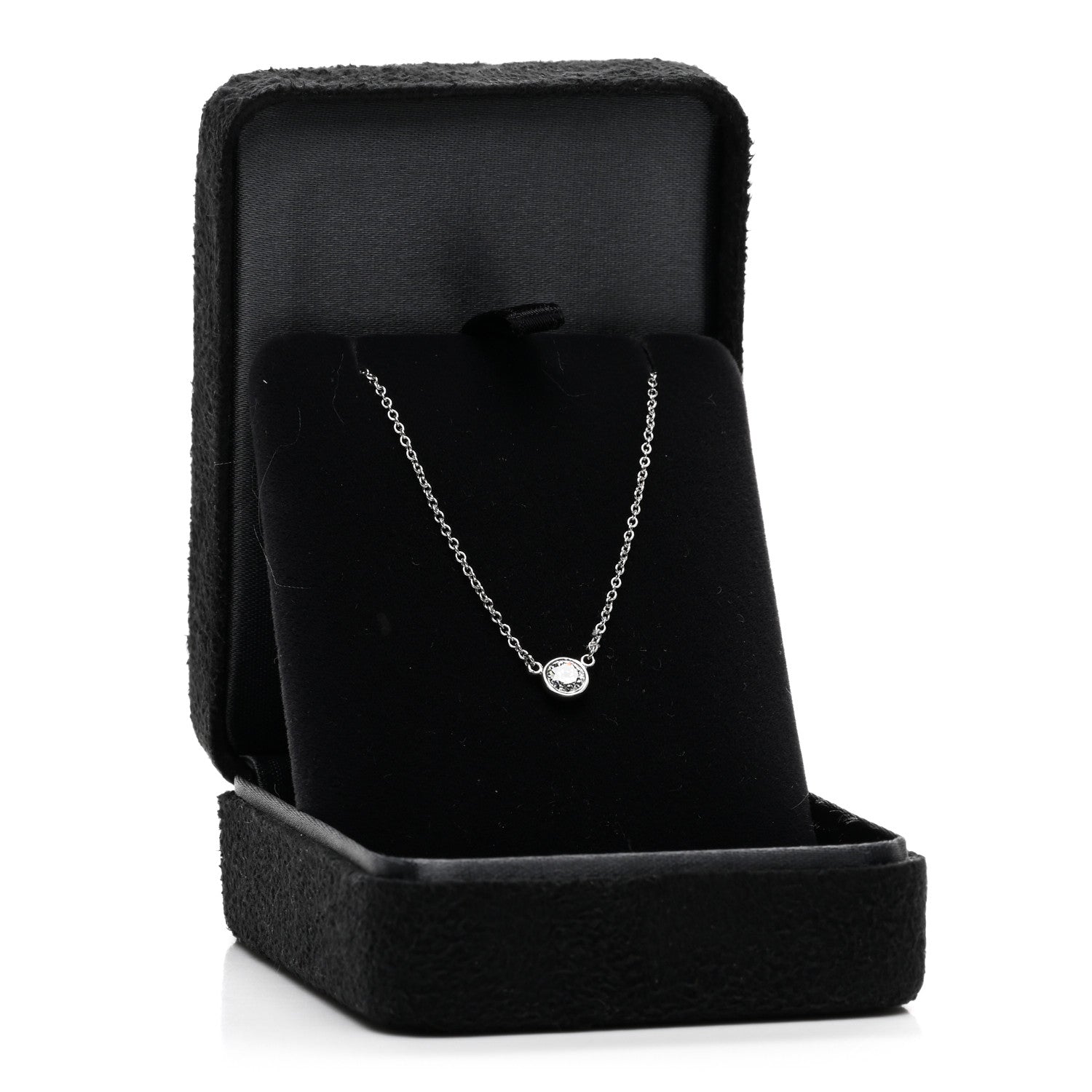 Tiffany Platinum Diamond .22ct Elsa Peretti Diamonds By The Yard Pendant Necklace 5 of 5