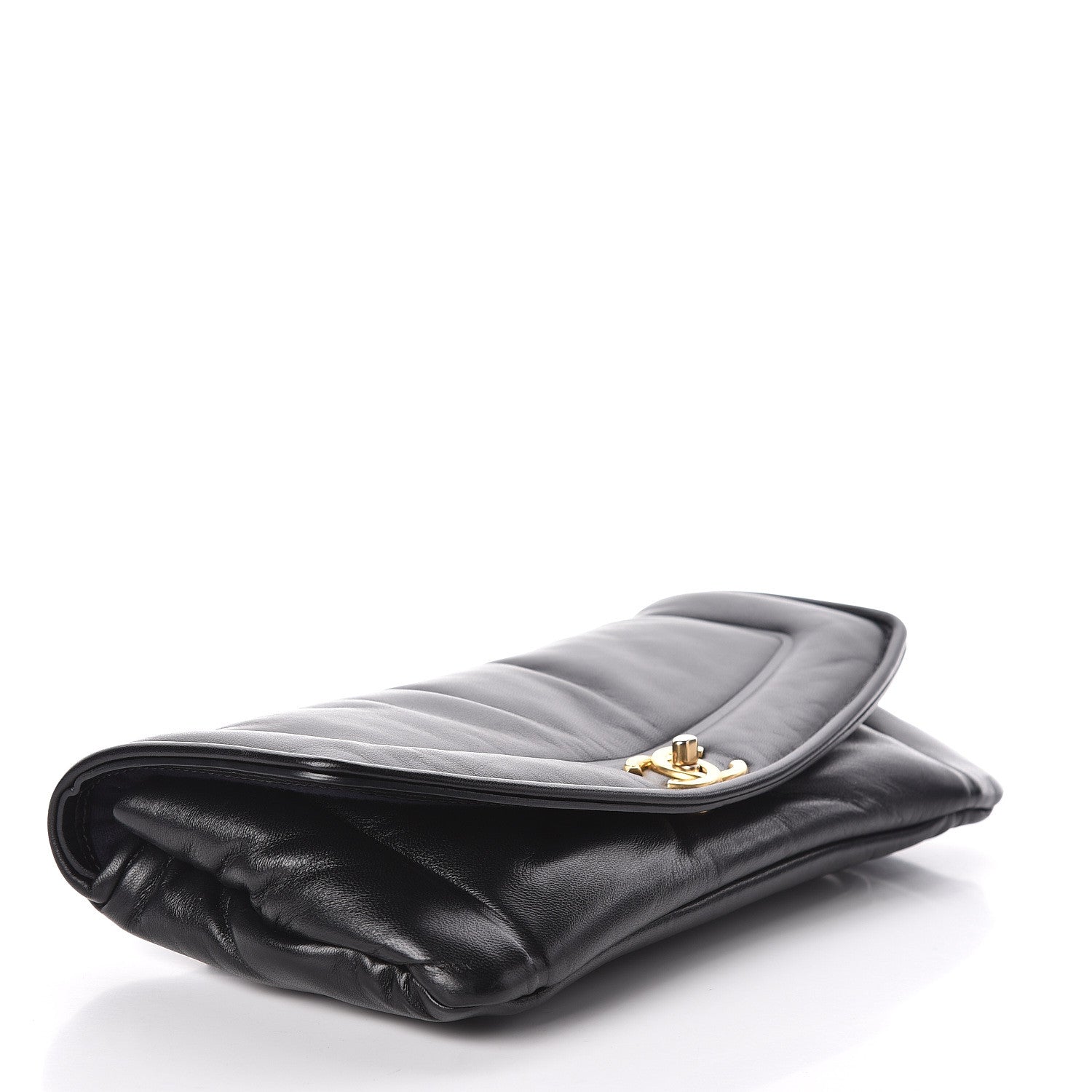 Chanel Lambskin Simply Flap Clutch Black 4 of 9