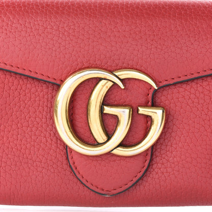 Gucci Cellarius Calfskin GG Marmont Continental Wallet Hibiscus Red 7 of 9