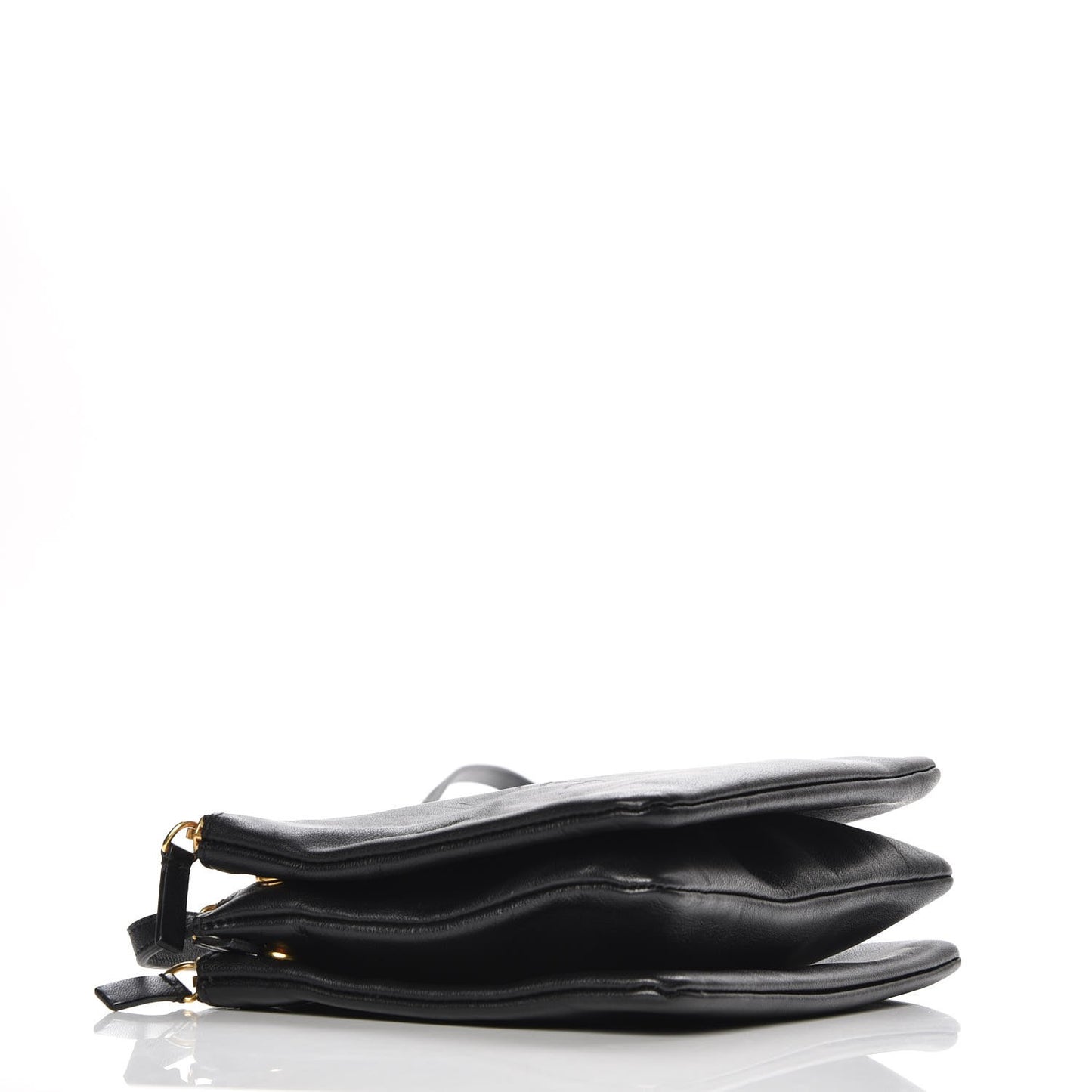 Lambskin Small Trio Crossbody Bag Black