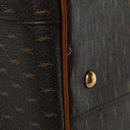 Saint Laurent Canvas Smooth Calfskin Le Monogramme 72H Duffle Chestnut 12 of 12