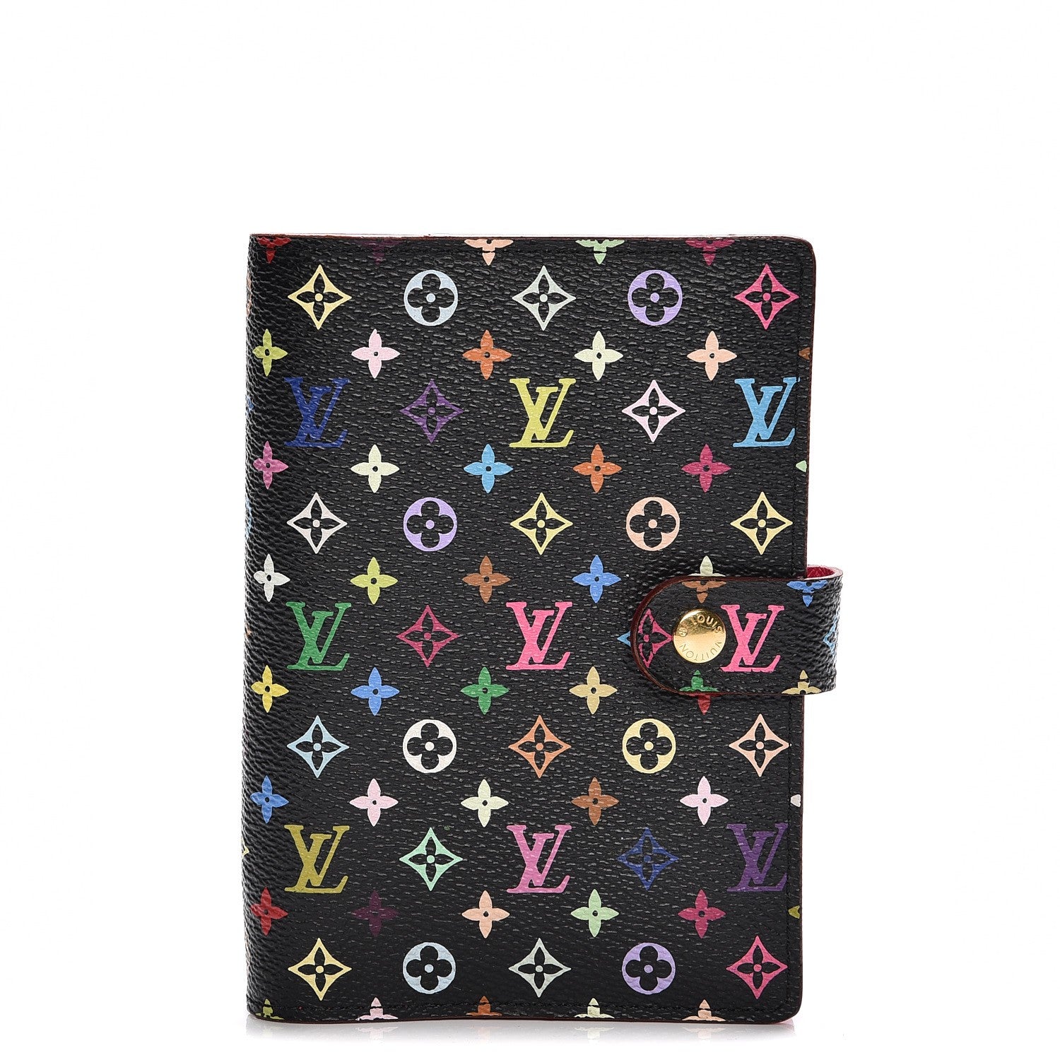 Louis Vuitton Monogram Multicolor Small Ring Agenda Cover Black Grenade 1 of 7