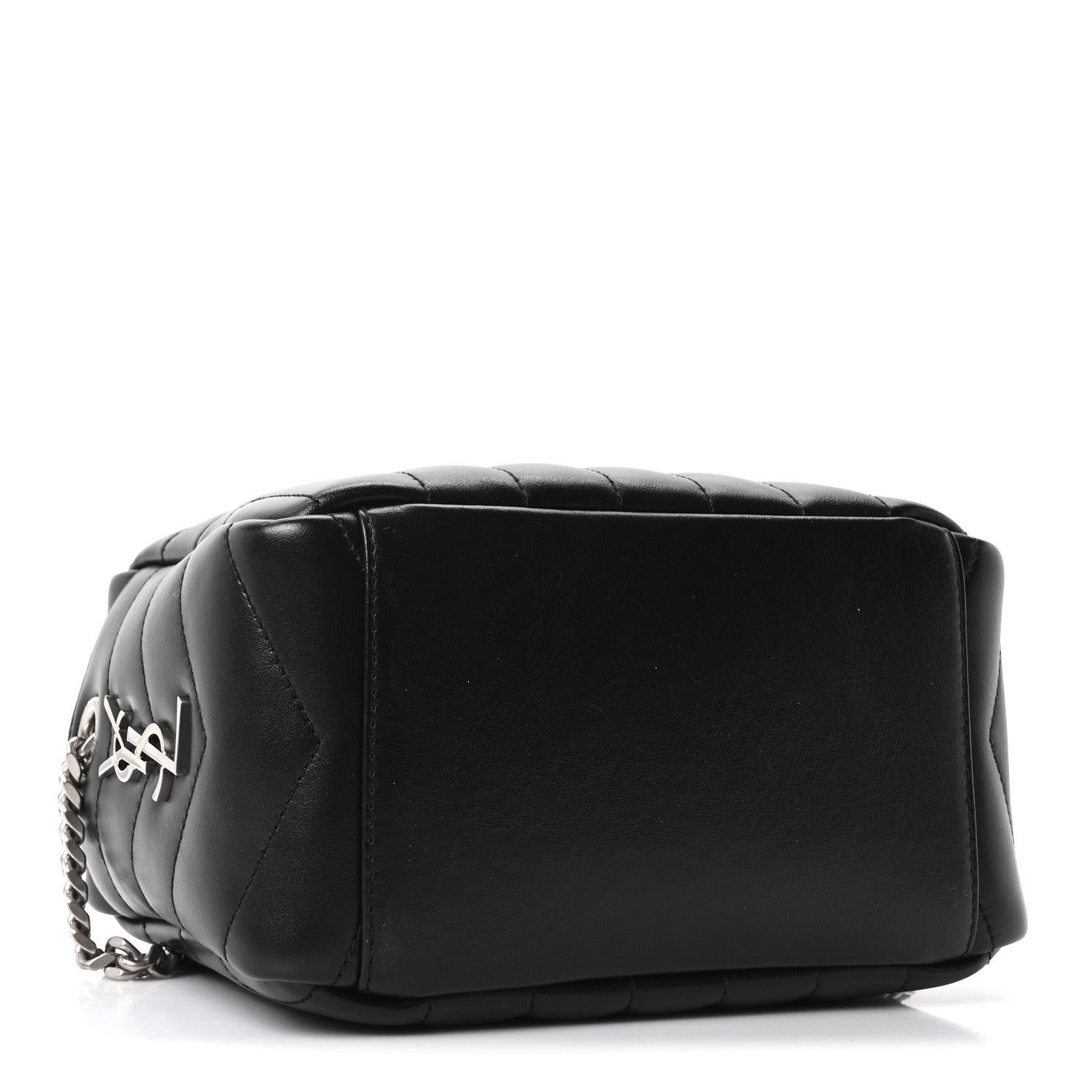 Saint Laurent Calfskin Y Quilted Monogram Small Loulou Bowling Bag Black 4 of 10