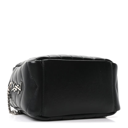 Saint Laurent Calfskin Y Quilted Monogram Small Loulou Bowling Bag Black 4 of 10